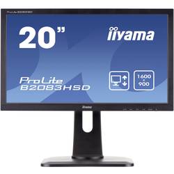Iiyama B2083HSD LED monitor 49.5 cm (19.5 palec) Energetická třída (EEK2021) F (A - G) 1600 x 900 Pixel WSXGA 5 ms VGA, DVI, na sluchátka (jack 3,5 mm) TN LED
