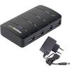 USB 3.0 hub Renkforce RF-3016752 4 porty, 105 mm, čierna