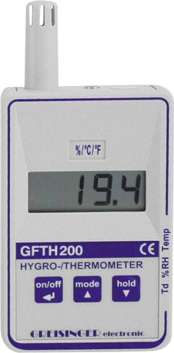 Greisinger GFTH 200 vlhkoměr vzduchu (hygrometr), 0 % rF-100 % rF, detektor bodu tání/plísně