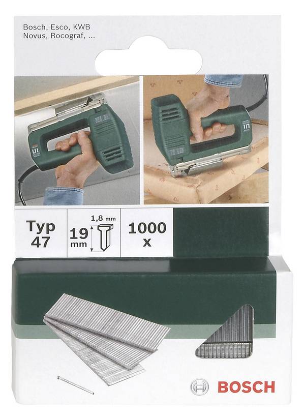 Bosch Accessories 2609255810 Hřebíky do sponkovačky Typ 47  Vnější délka 19 mm 1000 ks
