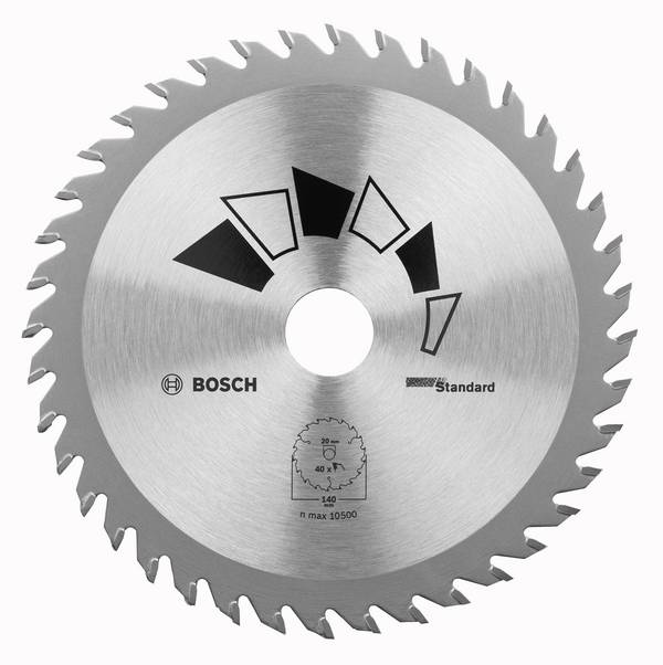Bosch Accessories Standard 2609256805 tvrdokovový pilový kotouč   140 x 20 mm Počet zubů (na palec): 40 1 ks