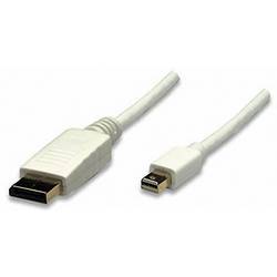 DisplayPort prepojovací kábel Manhattan 393812, 2.00 m, biela