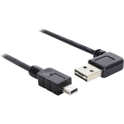 Delock USB kabel USB 2.0 USB-A zástrčka, USB Mini-B zástrčka 1.00 m černá pozlacené kontakty, UL certifikace 83378-0