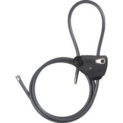 Ocelové lano s oky ABUS Multiloop 210/185 black, (d x š) 1850 mm x 10 mm, černá