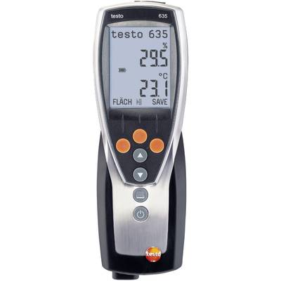 Digitální měřicí přístroj s LCD displejem zobrazuje vlhkost vzduchu '29,5 %' a teplotu '23,1 °C'. Pod displejem jsou čtyři tlačítka.