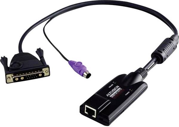ATEN KVM adaptér [1x mini DIN zástrčka, PS/2 zástrčka - 1x RJ45 zásuvka] 0.09 m černá