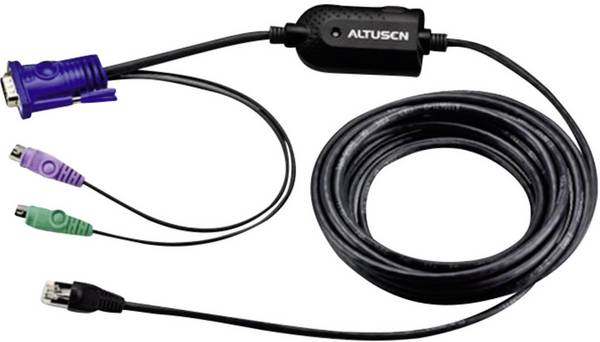 ATEN KVM adaptér [2x PS/2 zástrčka, VGA zástrčka - 1x RJ45 zásuvka] 4.50 m černá
