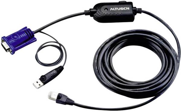 ATEN KVM adaptér [1x USB 1.1 zástrčka A, VGA zástrčka - 1x RJ45 zásuvka] 4.50 m černá