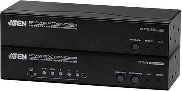 ATEN CE775-AT-G VGA, USB, sériové (9pólové), jack extender (prodloužení) přes síťový kabel RJ45 300 m