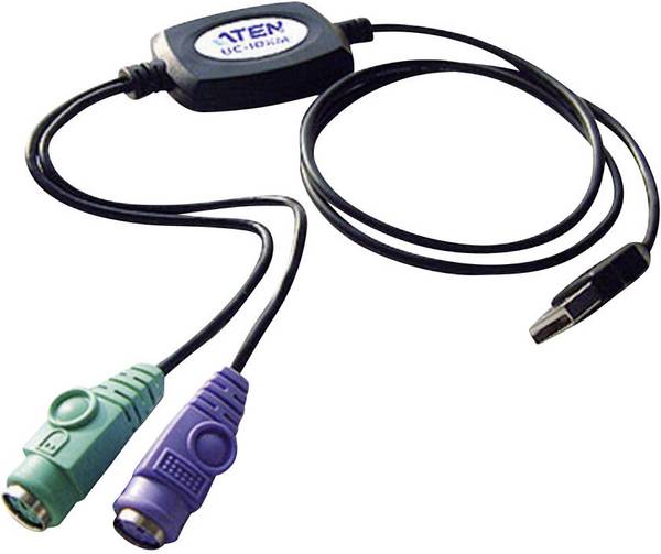 ATEN PS/2 / USB klávesnice / myš kabel [2x PS/2 zásuvka - 1x USB 1.1 zástrčka A] 0.90 m černá