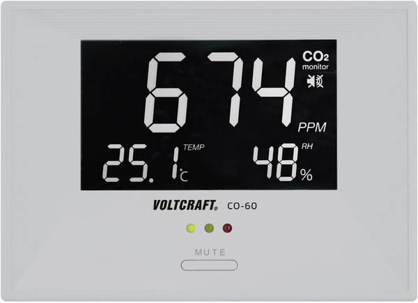 VOLTCRAFT CO2-60 měřič oxidu uhličitého (CO2), 0 - 3000 ppm