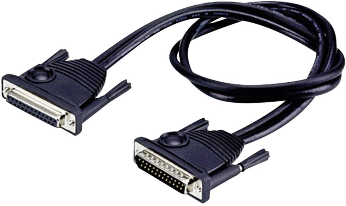 Černý paralelní tiskařský kabel se dvěma 36pinovými samčími konektory na obou koncích, používaný pro připojení tiskáren.