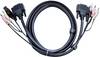 ATEN KVM kabel [2x jack zástrčka 3,5 mm, DVI zástrčka 18+1pólová, USB 2.0 zástrčka A - 2x jack zástrčka 3,5 mm, DVI zástrčka 18+1pólová, USB 2.0 zástrčka B] 1.80 m černá