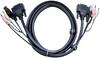 ATEN KVM kabel [2x jack zástrčka 3,5 mm, DVI zástrčka 18+1pólová, USB 2.0 zástrčka A - 2x jack zástrčka 3,5 mm, DVI zástrčka 18+1pólová, USB 2.0 zástrčka A] 3.00 m černá