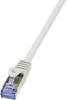 LogiLink CQ3021S RJ45 síťové kabely, propojovací kabely CAT 6A S/FTP 0.50 m bílá samozhášecí, s ochranou 1 ks