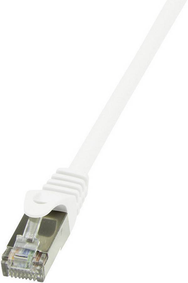 LogiLink CP2111S RJ45 síťové kabely, propojovací kabely CAT 6 F/UTP 20.00 m bílá s ochranou 1 ks