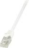 LogiLink CP2021U RJ45 síťové kabely, propojovací kabely CAT 6 U/UTP 0.50 m bílá s ochranou 1 ks