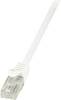 LogiLink CP2031U RJ45 síťové kabely, propojovací kabely CAT 6 U/UTP 1.00 m bílá s ochranou 1 ks