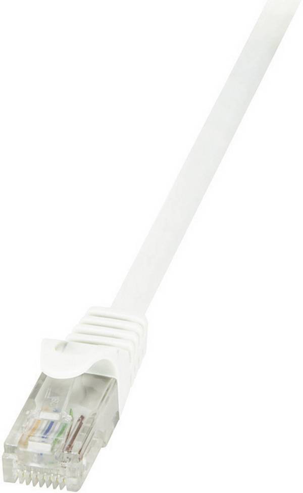 LogiLink CP2101U RJ45 síťové kabely, propojovací kabely CAT 6 U/UTP 15.00 m bílá s ochranou 1 ks