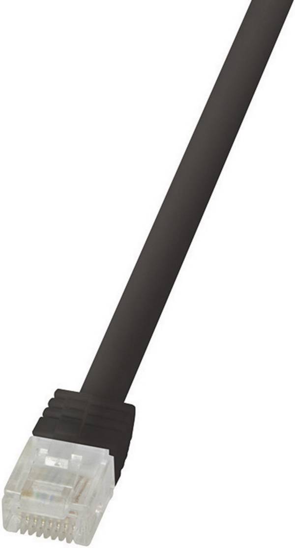 LogiLink CF2073U RJ45 síťové kabely, propojovací kabely CAT 6 U/UTP 5.00 m černá flexibilní provedení 1 ks