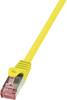 LogiLink CQ2037S RJ45 síťové kabely, propojovací kabely CAT 6 S/FTP 1.00 m žlutá samozhášecí, s ochranou 1 ks