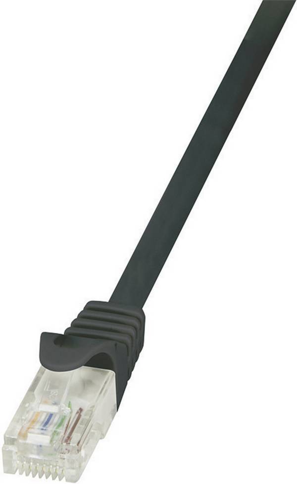 LogiLink CP1053U RJ45 síťové kabely, propojovací kabely CAT 5e U/UTP 2.00 m černá s ochranou 1 ks