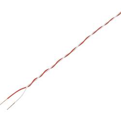 Spojovací drôt TRU COMPONENTS SH1998C499, 2 x 0.20 mm², červená, biela, 20 m