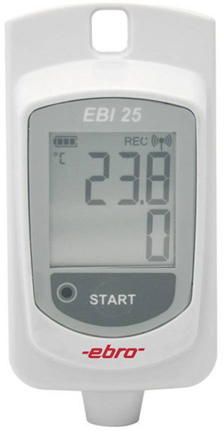 Digitální teploměr zobrazuje teplotu '23,8 °C'. Pod displejem je viditelné startovací tlačítko.
