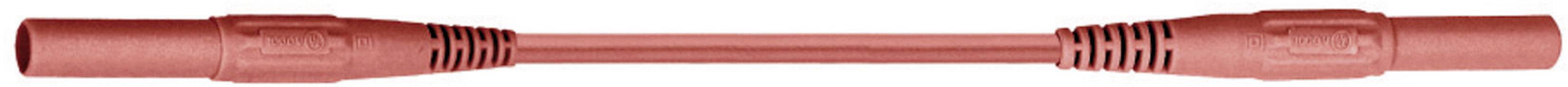 Stäubli XMS-419 bezpečnostní měřicí kabely lamelová zástrčka 4 mm lamelová zástrčka 4 mm 0.50 m červená 1 ks