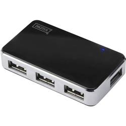 USB 2.0 hub Digitus DA-70220, 4 porty, 70 mm, černá/stříbrná