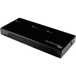 DVI rozbočovač Digitus DS-41211, N/A, 2 porty, černá