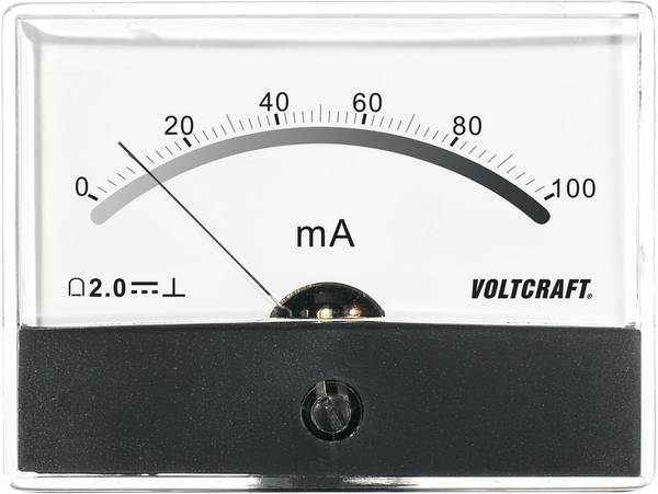 Analogové panelové měřidlo VOLTCRAFT AM-86X65/100MA 100 mA