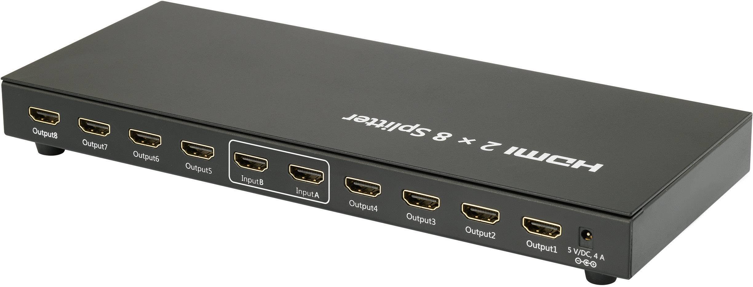 SpeaKa Professional 8x2 porty HDMI matrix rozbočovač možnost 3D přehrávání 1920 x 1080 Pixel černá