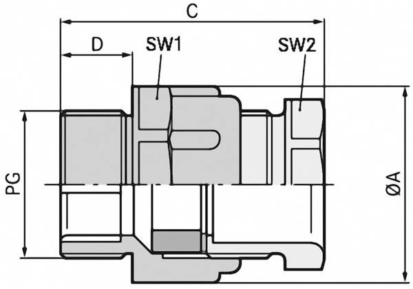 LAPP 52005470 kabelová průchodka  PG16  polystyren (EPS) šedobílá (RAL 7035) 25 ks
