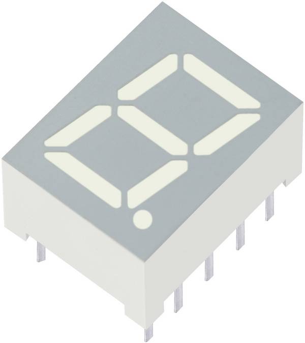 Kingbright 7segmentový displej žlutá 9.9 mm 1.95 V Počet číslic: 1 SC39-11SYKWA