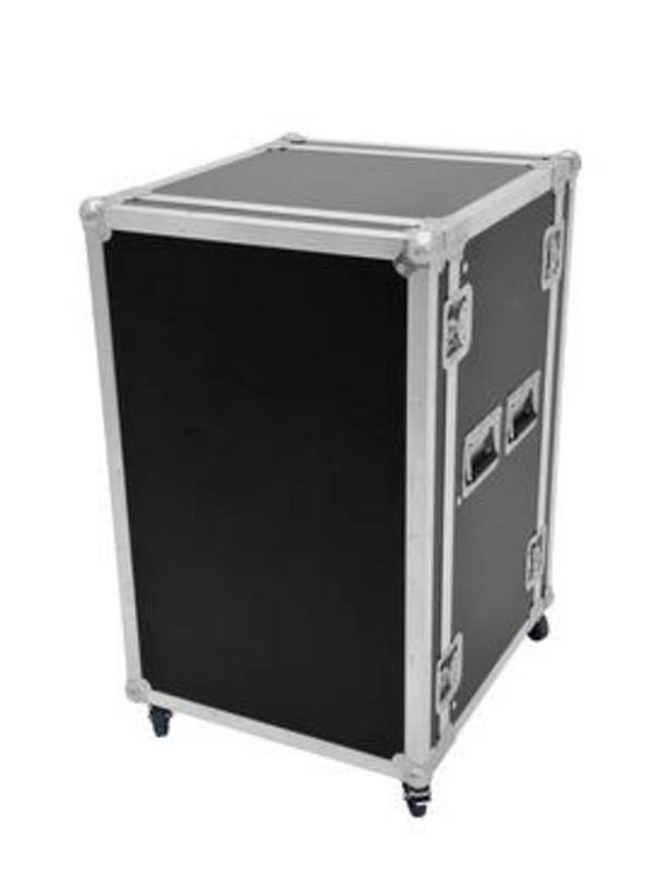 Omnitronic Rack Profi 19palcový rack 15 U dřevo s rukojetí, s kolečky