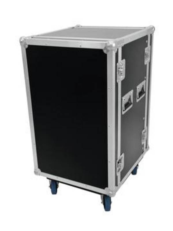 Omnitronic Rack Profi 19palcový rack 18 U dřevo s rukojetí, s kolečky