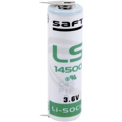 Špeciálny typ batérie mignon (AA) spájkovacie kolíky v tvare U lítiová, Saft LS 14500 2PF, 2600 mAh, 3.6 V, 1 ks
