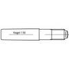 TOOLCRAFT 106189 kuželový kolík (Ø x d) 25 mm x 14 cm ocel 1 ks