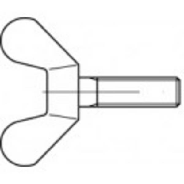 TOOLCRAFT  1060596 křídlový šroub M6 25 mm  DIN 316   nerezová ocel A2 25 ks