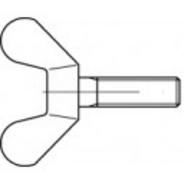 TOOLCRAFT  106388 křídlový šroub M16 50 mm  DIN 316   temperovaná litina galvanizováno zinkem 10 ks