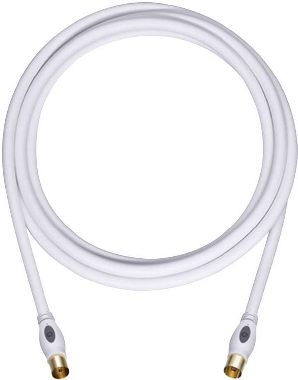 Oehlbach antény, SAT kabel  1.20 m 120 dB  bílá