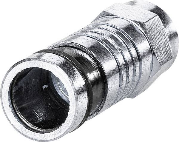 Kompresní F zástrčka  Průměr lanka: 7.4 mm