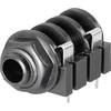 Jack konektor 6.35 mm čiernobiela zásuvka, vstavateľná horizontálna BKL Electronic 1109022, pinov 2, 1 ks
