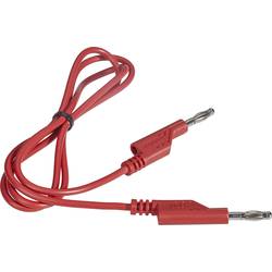 Sada měřicích kabelů banánek 4 mm ⇔ banánek 4 mm Voltcraft, 1 m, červená