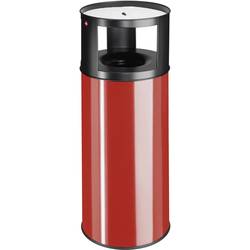 Odpadkový koš s popelníkem Hailo ProfiLine care XXL, 960 mm, Vnější Ø 390 mm, 75 l, červená