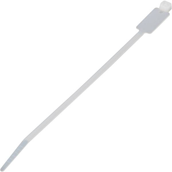 TRU COMPONENTS 1593124 TC-MCV-200203 stahovací pásek 200 mm, značení kabelů Potisknutelná plocha: 28 x 13 mm přírodní  100 ks