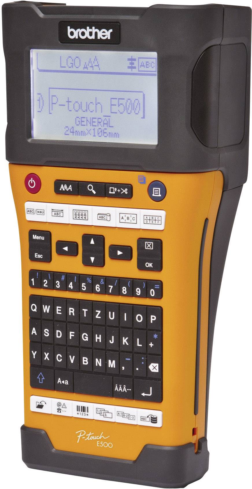 Brother P-Touch E 500 VP štítkovač vhodné pro pásky: TZ, Hse 3.5 mm, 6 mm, 9 mm, 12 mm, 18 mm, 24 mm
