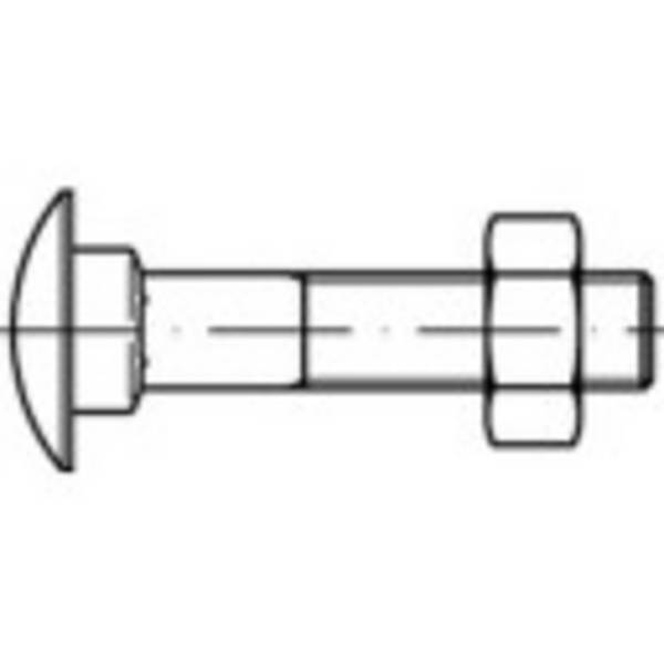 TOOLCRAFT  111308 plochý kulatý šroub M16 160 mm vnější šestihran DIN 603   ocel  25 ks