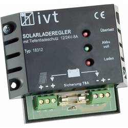 IVT Shunt solární regulátor nabíjení PWM 12 V, 24 V 8 A